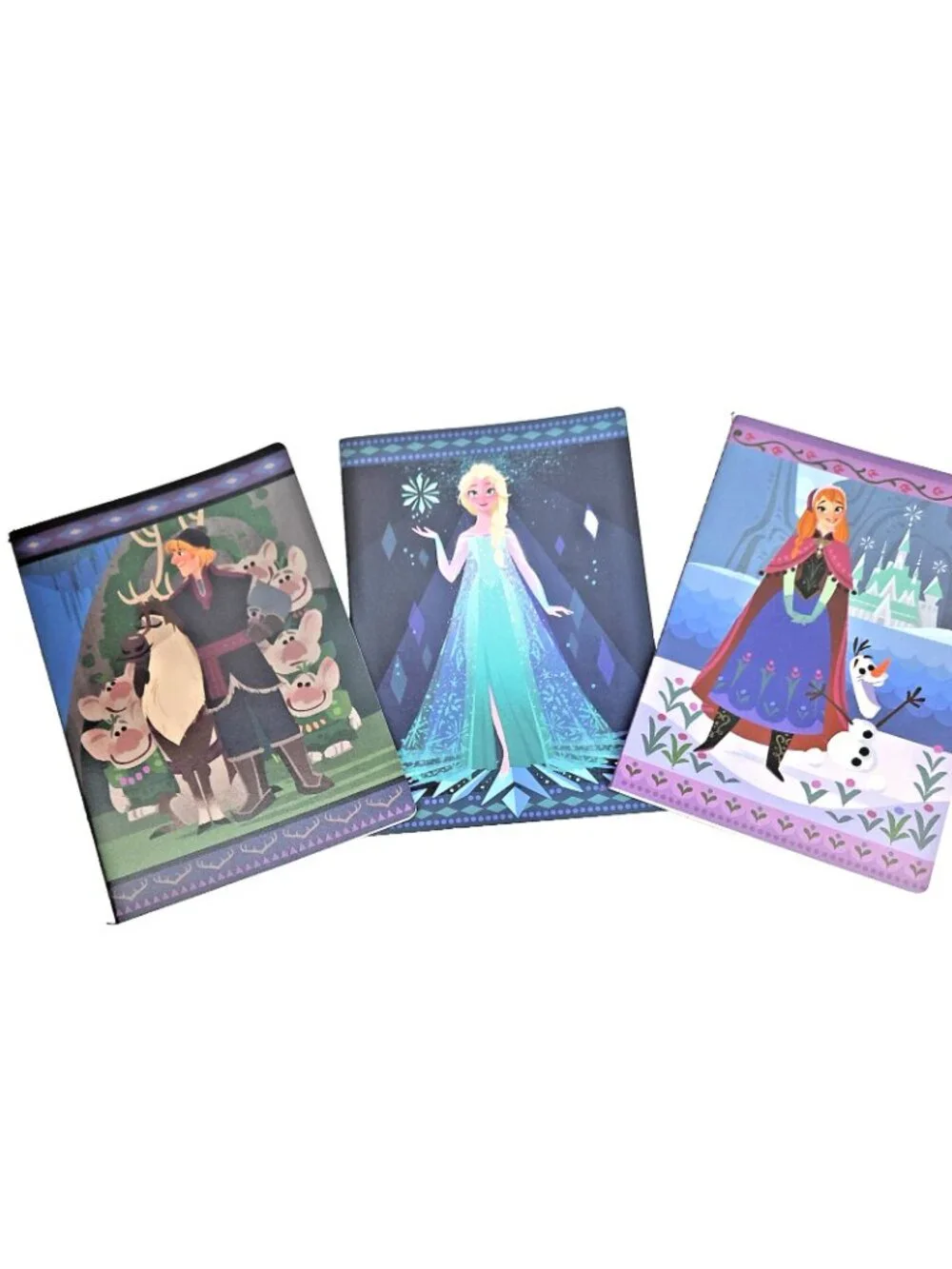 Disney Frozen Journal Notebook Set of 3 10th Anniversary Elsa Anna Olaf Kristoff